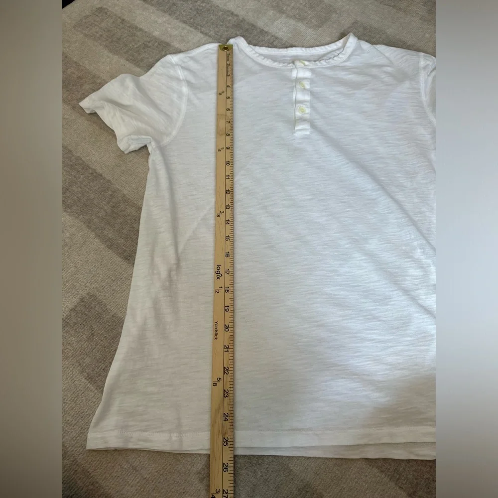 Everlane Men’s Cotton Slub Henley Short Sleeve White (Size L) - Picture 6 of 7